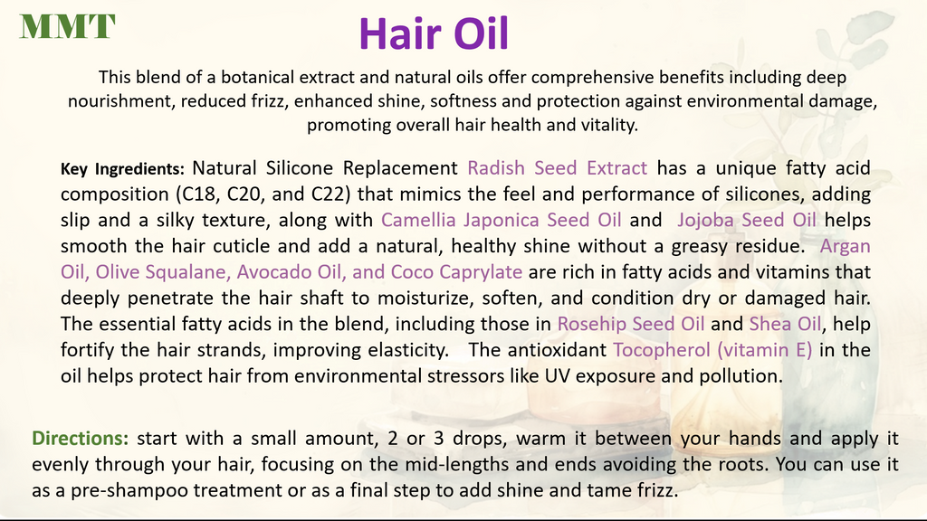 The MMT Collection.  Artisanal Botanical Leave-In Haircare.